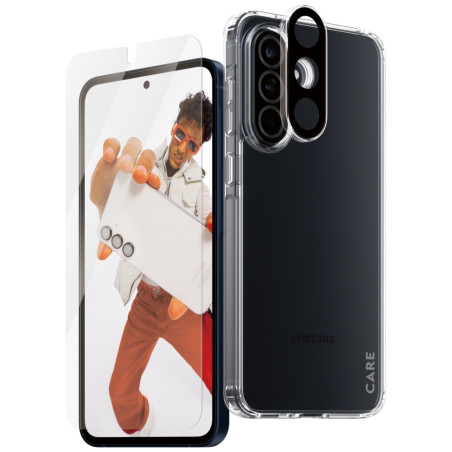 Zestaw ochronny CARE by PanzerGlass Flagship 3w1 Etui+Szkło+Lens do Galaxy A56 5G, przezroczyste
