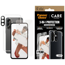 Zestaw ochronny CARE by PanzerGlass Flagship 3w1 Etui+Szkło+Lens do Galaxy A56 5G, przezroczyste