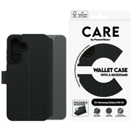 Etui CARE by PanzerGlass Feature Wallet Kickstand do Galaxy A56 5G, czarne