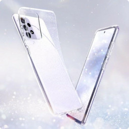 Etui Spigen Liquid Crystal Glitter do Galaxy A72, przezroczyste z brokatem