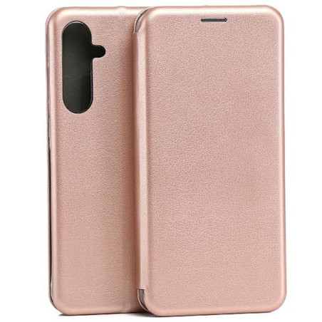 Etui Beline Book Magnetic do Galaxy A55 różowo-złote