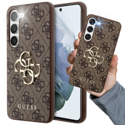 Etui Guess 4G Big Metal Logo do Galaxy A35, brązowe