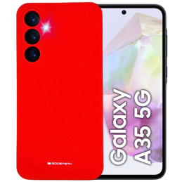Etui Mercury Silicone do Galaxy A35, czerwone