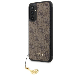 Etui Guess 4G Charms Collection do Galaxy A34 5G, brązowe