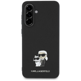 Etui Karl Lagerfeld Saffiano w/ K&C Metal Logo do Galaxy A56 czarny