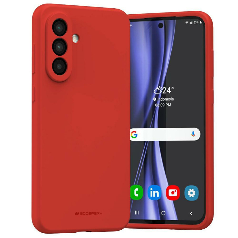 Etui Mercury Silicone do Galaxy A56 czerwony