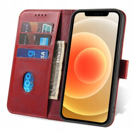 Etui bookcase Marv Wallet do Galaxy M55, czerwone