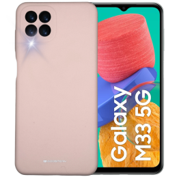 Etui Mercury Silicone do Galaxy M33 5G, różowo-piaskowe