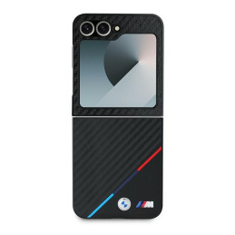 Etui BMW Carbon Tricolor do Galaxy Z Flip6, czarne