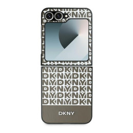 Etui DKNY Repeat Pattern Bottom Stripe do Galaxy Z Flip6, brązowy/brown