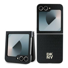 Etui DKNY Repeat Pattern Stack Logo do Samsung Galaxy Z Flip6, czarne
