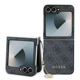 Etui Guess 4G Charm do Galaxy Z Flip6, czarne