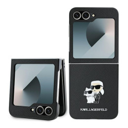 Etui Karl Lagerfeld Saffiano Metal Pin do Galaxy Z Flip6, czarna