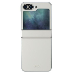 Skórzane Etui UNIQ Ora do Galaxy Z Flip6, kremowe