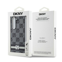 Etui DKNY Chequered Pattern Printed Stripes do Samsung Galaxy Fold6, czarne