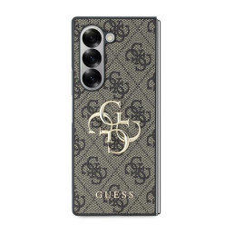 Etui Guess Leather 4G Metal Logo do Galaxy Z Fold6, brązowy/brown