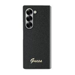 Etui Guess 4G Glitter Script do Galaxy Z Fold6, czarne