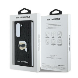 Etui Karl Lagerfeld Saffiano Monogram Head Pin do Galaxy Z Fold6, czarne