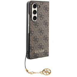 Etui Guess 4G Charms Collection do Samsung Galaxy Z Fold5, brown/brązowy