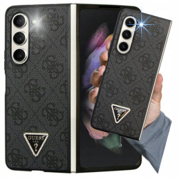 Etui Guess Leather 4G Diamond Triangle do Galaxy Z Fold5, czarne
