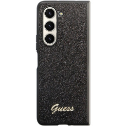 Etui Guess Glitter Script do Galaxy Z Fold5, czarne