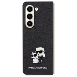 Etui Karl Lagerfeld Saffiano Karl&Choupette Pin do Galaxy Z Fold5, czarne