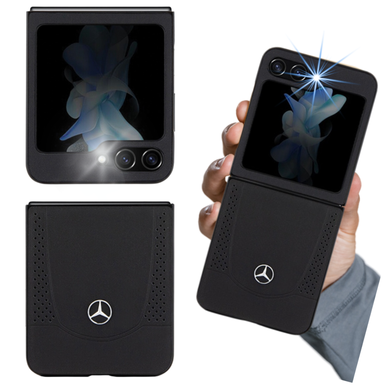 Etui Mercedes Leather Urban Line do Galaxy Z Flip5, czarne
