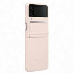 Etui Samsung Flap Leather Cover do Galaxy Z Flip 4 brzoskwiniowe