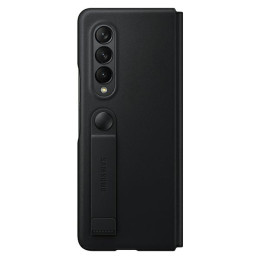 Etui Samsung Leather Flip Cover do Galaxy Z Fold 3 czarne