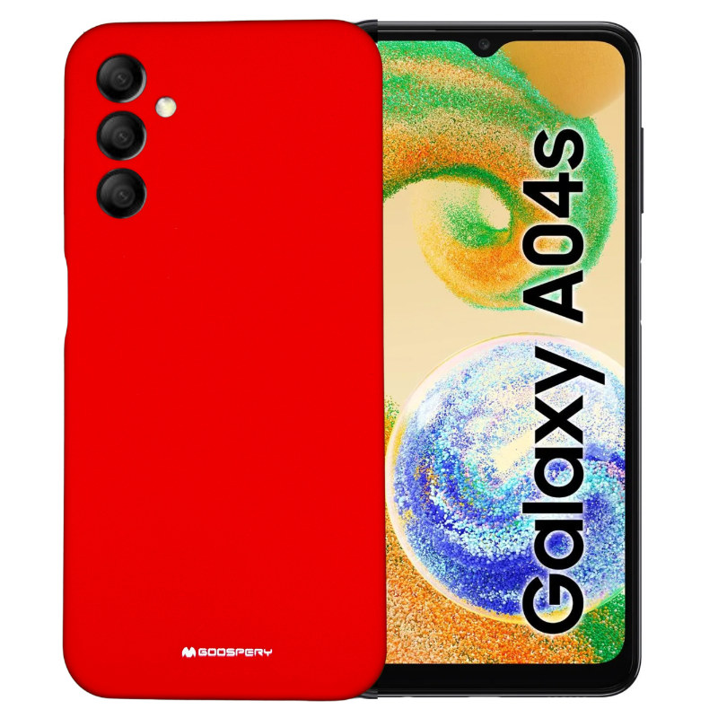 Etui Mercury Silicone do Galaxy A04s, czerwone