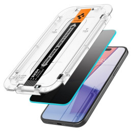 Szkło do etui + Aplikator Spigen Glas.tr EZ Fit Privacy do iPhone 15 Plus, 2 sztuki