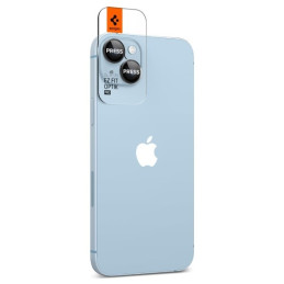 Szkło na aparat Spigen Glas.tR Ez Fit Optik Pro do  iPhone 15 / 15 Plus / 14 / 14 Plus, czarne, 2 sztuki