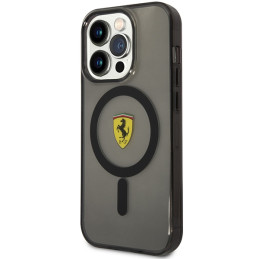 Etui Ferrari Translucent Magsafe do iPhone 14 Pro, czarne