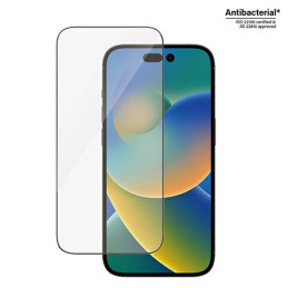 Szkło hartowane na cały ekran PanzerGlass Ultra-Wide Fit + EasyAligner do iPhone 14 Pro, czarna ramka