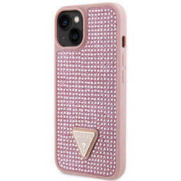 Etui Guess Rhinestone Triangle do iPhone 14 Plus,  różowe