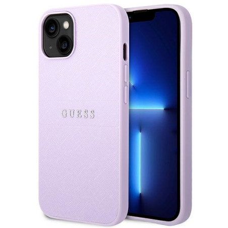 Etui Guess Saffiano Strap do iPhone 14 Plus, fioletowe