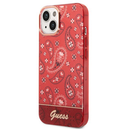 Etui Guess Bandana Paisley do iPhone 14, czerwone