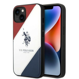 Etui US Polo Tricolor Embossed do iPhone 14, białe