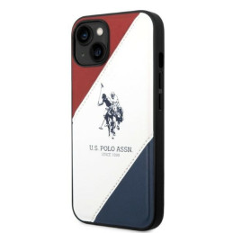 Etui US Polo Tricolor Embossed do iPhone 14, białe