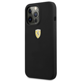 Etui Ferrari Silicone do iPhone 13 Pro Max, czarne
