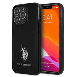 Etui US Polo Horses Logo do iPhone 13 Pro, czarne