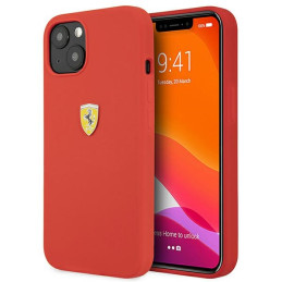 Etui Ferrari Silicone do iPhone 13 mini, czerwone