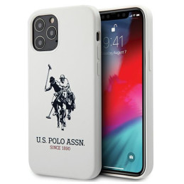 Etui US Polo Silicone Collection do iPhone 12 Pro Max, białe