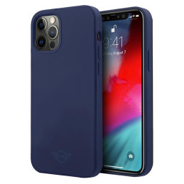 Etui Mini Silicone Tone On Tone do  iPhone 12/12 Pro, granatowe