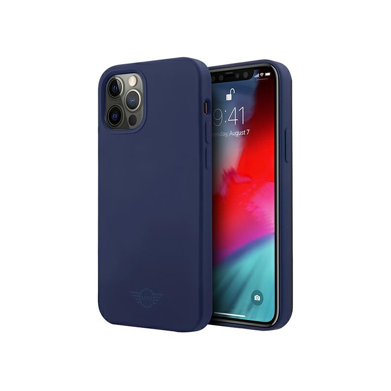 Etui Mini Silicone Tone On Tone do  iPhone 12/12 Pro, granatowe