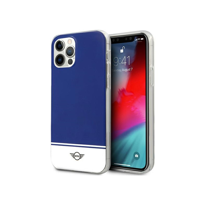 Etui Mini Stripe Collection do iPhone 12/12 Pro, granatowe