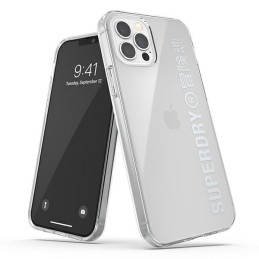 Etui SuperDry Snap do iPhone 12/12 Pro, srebrne