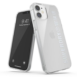 Etui SuperDry Snap do iPhone 12 mini, srebrne
