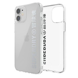 Etui SuperDry Snap do iPhone 12 mini, srebrne