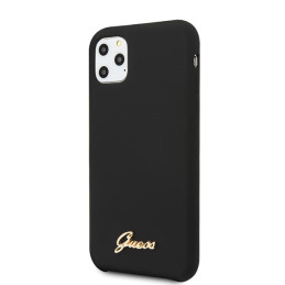 Etui Guess Silicone Vintage Gold Logo do iPhone 11 Pro Max, czarne